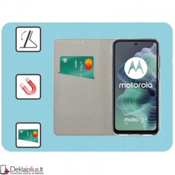 Telone atverčiamas dėklas - auksinės spalvos (Motorola Moto G35) Telone atverčiamas dėklas - auksinės spalvos (Motorola Moto G35)